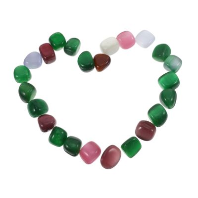 COLLBATH Polished Agate Stones for Plants Multi Color Healing Crystals Decorative Pebbles for Vases and Aquariums Natural Quartz Tumbled Stones for Home and Landscaping