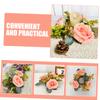ABOOFAN Artificial Floral Candle Ring Wreath for Weddings Home Decor and Table Centerpieces Elegant Design for Romantic Atmospheres view 2