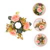 ABOOFAN Artificial Floral Candle Ring Wreath for Weddings Home Decor and Table Centerpieces Elegant Design for Romantic Atmospheres view 3