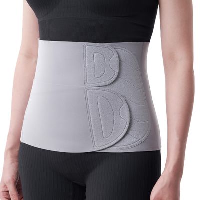 Momcozy Ergowrap Petite Size C Section Belly Binder, 9-Inch Postpartum Belly Band with 3D Lifting & Ergonest Back Support, Abdominal Binder Post Surgery for Recovery mom