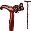 Hardwood Walking Cane- Dragon - Carved Comfort Handle, Unisex Support for All Walks view 1