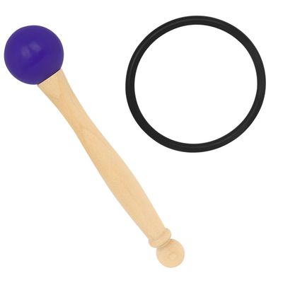 GALPADA 1Set Crystal Singing Bowl Mallet with Rubber Ring Lightweight Wooden Knocking Stick for Meditation and Sound Healing Compact and Easy to Use