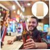 100pcs Disposable Wheat Straw Drinking Straws Pipets for Juice Beer Beverages with view 2