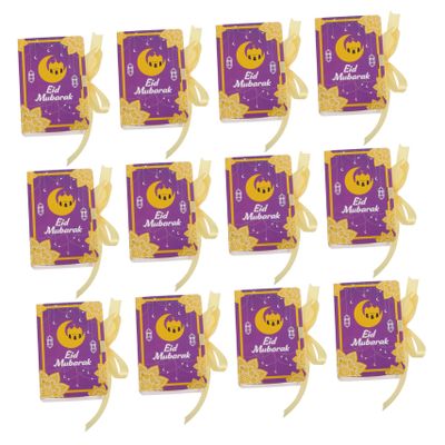 ELAYARD 20pcs Ramadan Box Eid Mubarak Candy Packaging Box Book Shape Elegant Party Favor Organizer for Eid Celebration