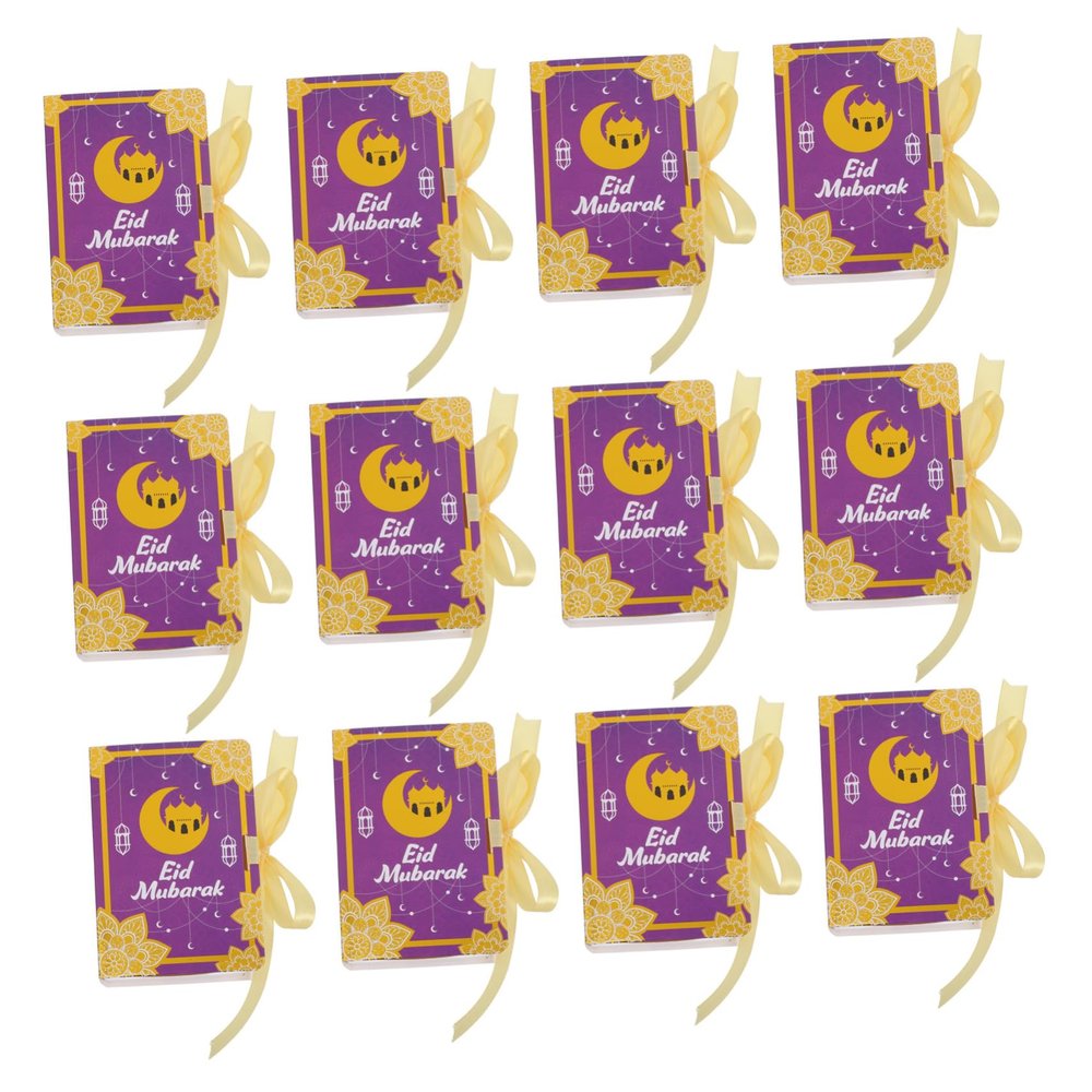 ELAYARD 20pcs Ramadan Box Eid Mubarak Candy Packaging Box Book Shape Elegant Party Favor Organizer for Eid Celebration