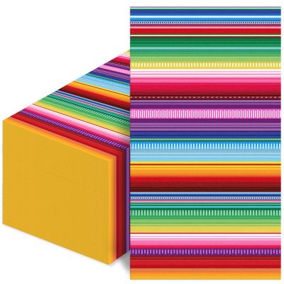 100PCS Mexican Fiesta Paper Napkins Disposable Hand Towels, Hispanic Heritage Month Door Napkins for Cinco De Mayo Tableware Baby Shower Birthday Party Decorations