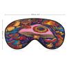 Adult Breathable Trippy Eye Magical Mushroom Sun Moon Floral Art Night Blindfold, Light Blocking Sleep Masks, Lightweight Eye Mask for Home Travel Airplane Office view 2