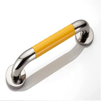 Shower Safety Grab Bar 15-Inch Barrier-Free Stainless Steel + Abs Bathroom Safety Non-Slip Handrails Toilet Handrails Bath Shower Handles for The Elderly with Disabilities/White/38Cm (Yellow 68Cm)