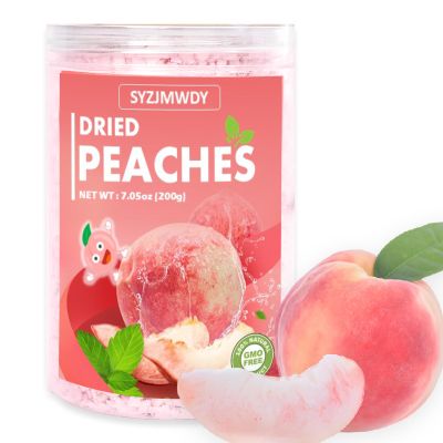 Freeze Dried Diced Peaches, 200g/7.05oz No Additives Dehydrated Fruit Snacks, Crunchy Gluten-Free Cubes Snacking, Premium Dry Fruits for Baking Tea Smoothie Yogurt Cake Decoration Ingredients