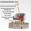 Wooden Walking Stick Cane for Men Women & Seniors 36 Inch with Bird Eagle Design Handle - Ergonomic Wide Rubber Grip for Balance & Stability - Lightweight Elderly Assistance Product (Wood) view 2