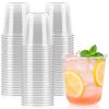Jycnolm 100 Pcs Round Bottom Plastic Cups 12 oz Disposable Stemless Wine Glasses Cocktail Clear Party Cups for Meeting, Wedding, Birthday, Party Supplies view 1