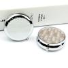 Pill Box-3 Compartment Small Pill Case for Purse & Pocket Mini Metal Pill Holder Travel Pill Container (Mother of Pearl) view 4