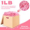 1 LB Crinkle Cut Paper Shred Filler, Pink Crinkle Shredded Paper for Gift Wrapping Basket Filling, Grass Cushion Stuffing for Birthday Wedding Christmas Thanksgiving Decorative Box Wrapping Supplies view 2