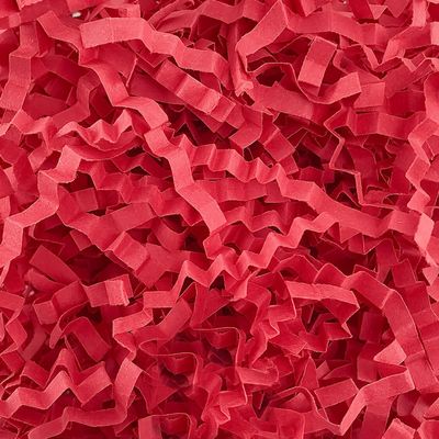 1 LB Crinkle Cut Paper Shred Filler, Red Crinkle Shredded Paper for Christmas Gift Wedding Birthday Holiday Craft Box Basket Bag Filler Decorative Wrapping Supplie