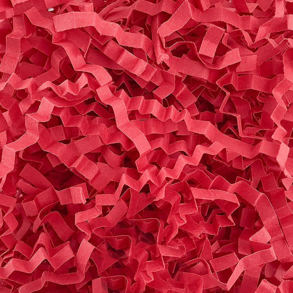 1 LB Crinkle Cut Paper Shred Filler, Red Crinkle Shredded Paper for Christmas Gift Wedding Birthday Holiday Craft Box Basket Bag Filler Decorative Wrapping Supplie