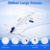 DOKIBI 1000ml Catheter Leg Bags, Urinary Drainage Bag for Men Women with Anti-Reflux Valve, 18 Tubing and Adjustable Cloth Straps, Easy Flip Drain (Pack of 5) view 3