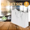 STOBOCTER 6 Pcs Thank You Gift Bags with Handles 12.6"x4"x9.1'' Welcome Bags Return Gifts with Bow Ribbon for Wedding Bridesmaid Baby Shower Graduation Housewarming Birthday Party(White, Silver) view 2