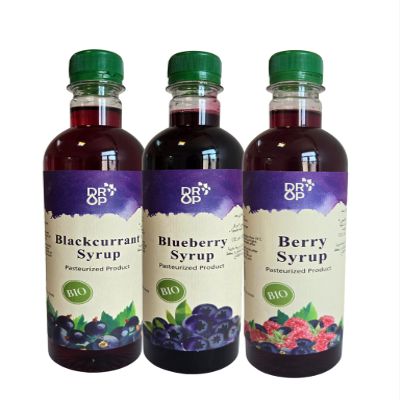 DROP Pure Organic, Variety Pack, Flavor Bio Syrup, Natural Fruit Syrup 30% Fruit Concentrate for Drinks & Desserts 16.9 fl oz Bottles (Pack of Three)