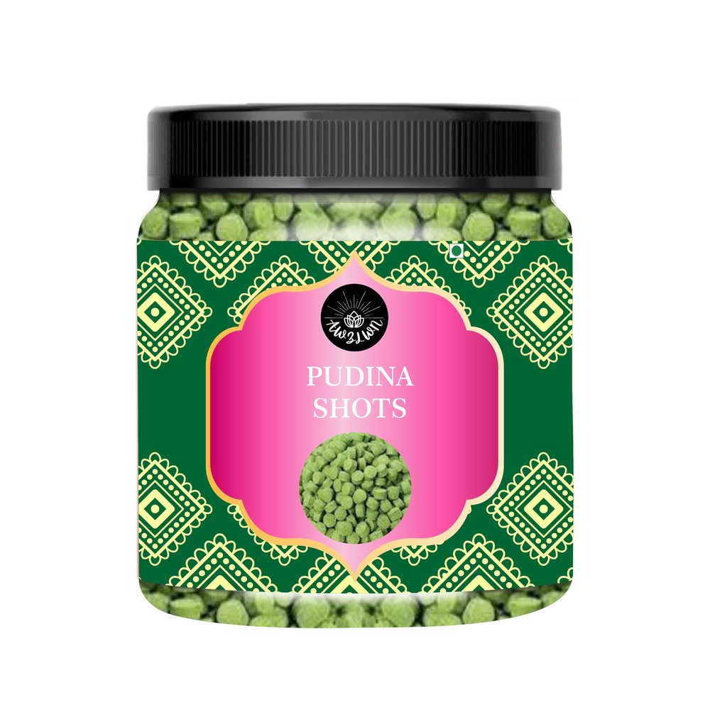 AWZLWN Natural Pudina Shots 8.81 OZ (250 GM) | Set oF 1 | AWZLWN