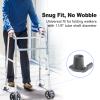 CHYEOLUA Walker Ski Glides, Universal Fit for Folding Walkers, Easy Install Durable Rubber Mobility Aids, Replacement Glide Caps for Seniors - 2-Pack, Gray view 4