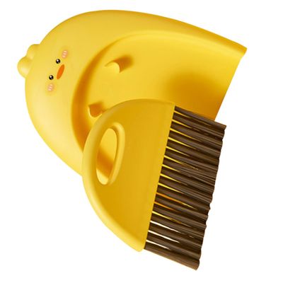 OUNONA Mini Broom and Dustpan Set Cute Cartoon Design Small Dustpan and Brush for Desktop Cleaning for Boys and Girls and Nursery Use Compact and Easy to Store