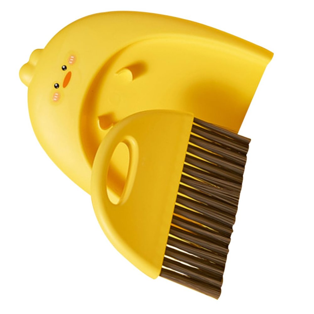 OUNONA Mini Broom and Dustpan Set Cute Cartoon Design Small Dustpan and Brush for Desktop Cleaning for Boys and Girls and Nursery Use Compact and Easy to Store