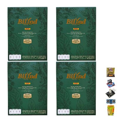 10 Sachets/Box (150g) Delicious Much Mellow Fragrant Good Shape BiLynd Coffee Plus Instant Mix Fruit Snack (of 4) By Beautygoodshop [Get Free For You Beauty Gifts]