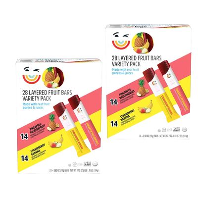 Fruit Bars Variety Pack, Layered, 0.63 oz, 28 Count (28 Count (2 Pack))