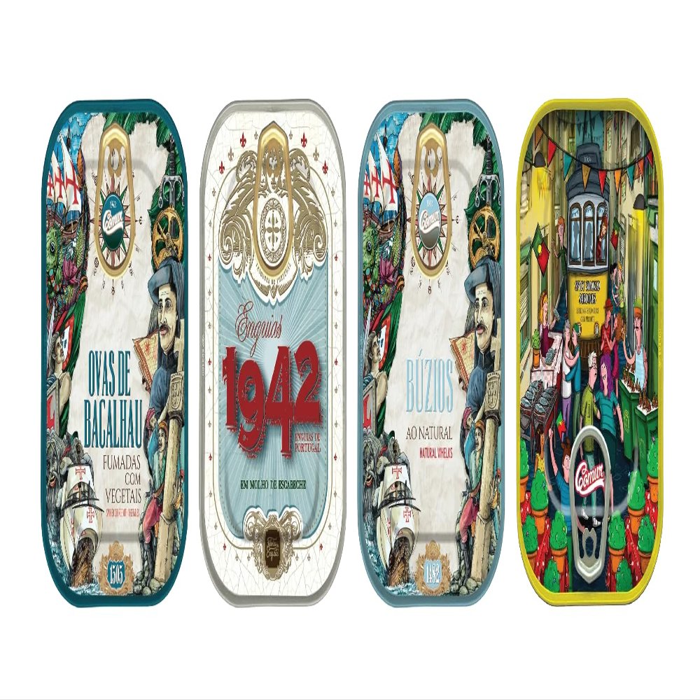 Comur/The Fantastic World of The Portuguese Sardine - Spicy Collection - 4 x 4.04oz / 115gr (pack of 4 cans)