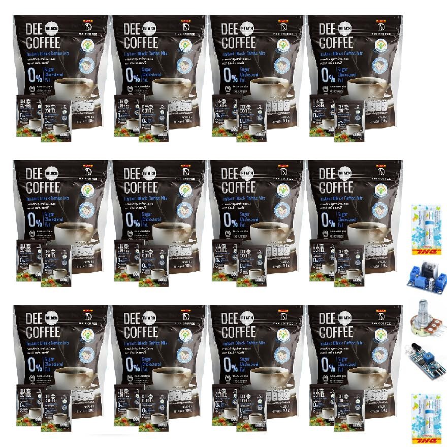 20 Sachets/Pack (100g) Fruit Snack 3 Herbs Blend Delicious Intense Much Mellow Good Figure DeeBlack Coffee Instant Set 12 D282 By Thaigiftshop [Get Free Tomato Facial Mask]