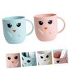 PRETYZOOM 4 Pcs Cute Cartoon Toothbrush Cups Drop Water Tumblers for Bathroom and Travel Multi Purpose Frosted Gargle Mugs for Easy to Hold Design view 4
