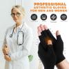 Lustraze 2 Pairs Arthritis Gloves for Women and Men, Pain Relief Compression Gloves Women,Fingerless Design, Breathable Fabric view 4