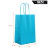 IN-JOOYAA 30 Pcs Teal Blue Gift Bags Small Kraft Paper Gift Bags with Handles (5 x 3.1 x 8.2 in, Turquoise) view 2