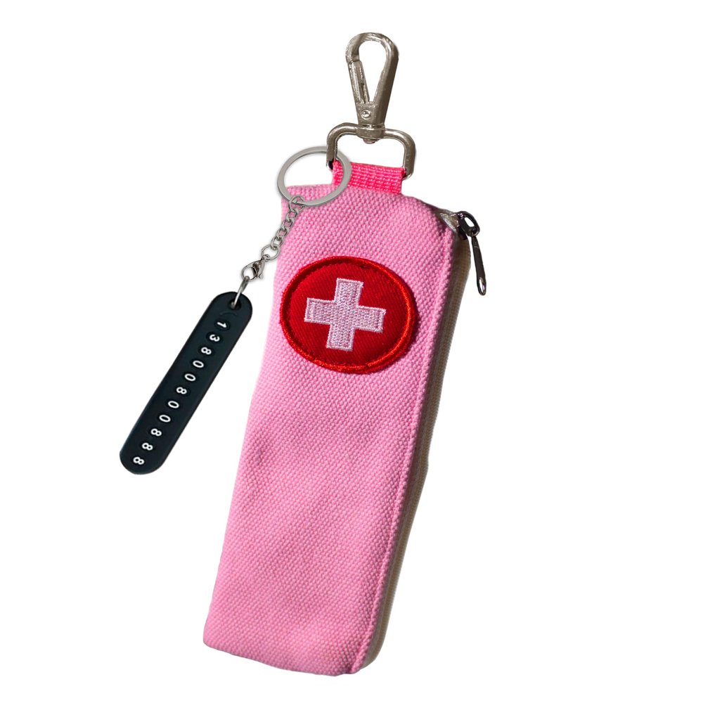 1PC Insulated EpiPen Carry Case with Portable Epipen Holder Bag for 1 EpiPen Asthma Inhaler, Allergy Medication Case for Adults Travel with Severe Allergies, Sports Outdoors Running Walking (Pink)