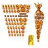 100 PCS Halloween Cone Bags Trick or Treat Cellophane Clear Triangle Cones Spider Web Candy Bags Popcorn Bag Pumpkin Spider Candy Bag for Kids Halloween Birthday Party Supplies, 5 x10 Inches view 1