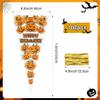 100 PCS Halloween Cone Bags Trick or Treat Cellophane Clear Triangle Cones Spider Web Candy Bags Popcorn Bag Pumpkin Spider Candy Bag for Kids Halloween Birthday Party Supplies, 5 x10 Inches view 3