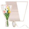 100pcs Flower Wrapping Paper Bouquet, White Flower Bouquet Wrapping Paper Flower Bags Kraft Bouquet Holder Flower Bar Supplies, Wrapping Sleeve for Graduation Wedding Birthday Gifts 17.1x11.1x3.54Inch view 1
