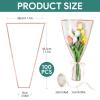 100pcs Flower Wrapping Paper Bouquet, White Flower Bouquet Wrapping Paper Flower Bags Kraft Bouquet Holder Flower Bar Supplies, Wrapping Sleeve for Graduation Wedding Birthday Gifts 17.1x11.1x3.54Inch view 2