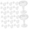Healifty 20Pcs Disposable Plastic Cocktail Wine Cups High Foot Dessert Glasses for Parties Single Use Drinkware for Pudding and Mixed Drinks view 1