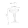 Healifty 20Pcs Disposable Plastic Cocktail Wine Cups High Foot Dessert Glasses for Parties Single Use Drinkware for Pudding and Mixed Drinks view 2