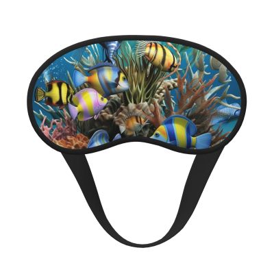 3D Ocean Fish Sleep Eye Mask for Women Men Soft and Comfortable Sleep Mask Blackout Sleeping Eye Cover for Travel Yoga Nap Shift Work