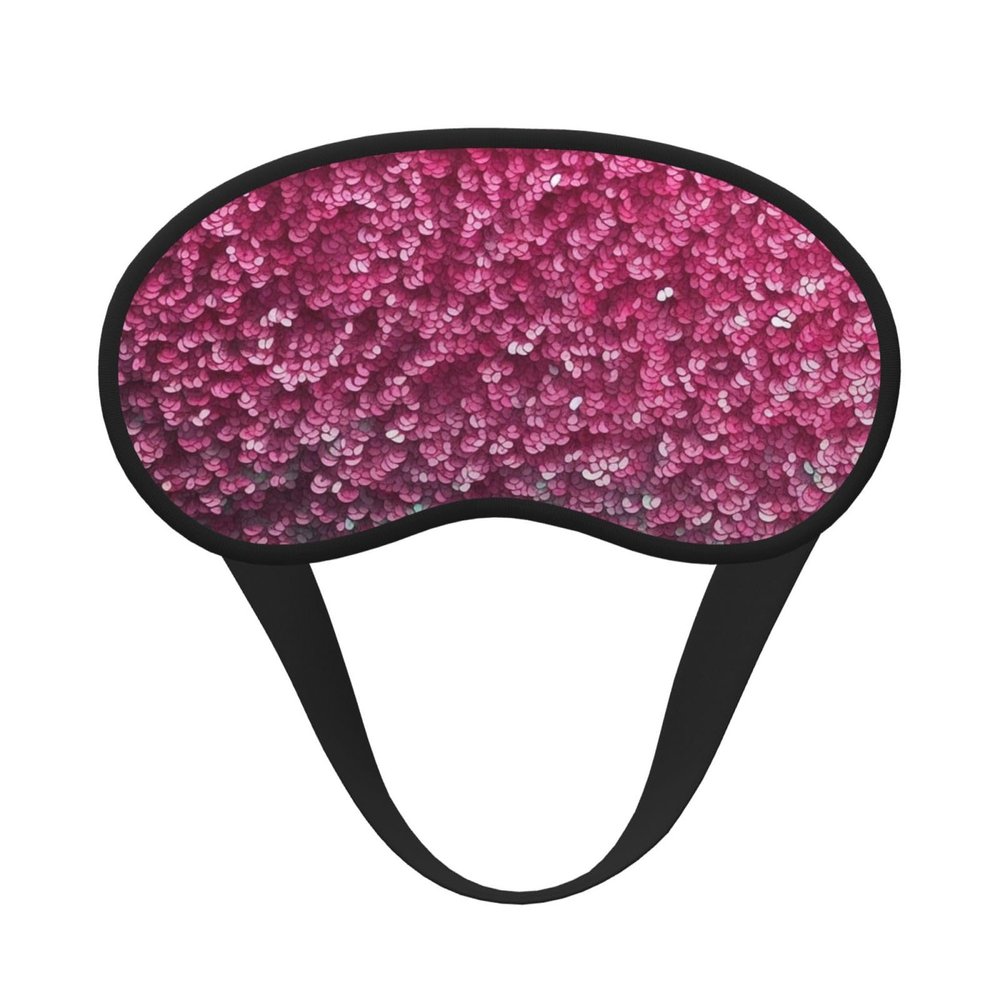 3D Pink Glitter Sleep Eye Mask for Women Men Soft and Comfortable Sleep Mask Blackout Sleeping Eye Cover for Travel Yoga Nap Shift Work
