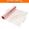 CMFYHM Clear Cellophane Wrap Roll with Orange Polka Dots | 34" x 100 | 3 Mil Transparent Cellophane Roll,Gift Wrap Cellophane,large Cellophane Wrap Film for Autumn Thanksgiving Baskets, Gifts, Treats,Crafts, Halloween Wrapping view 2