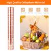 CMFYHM Clear Cellophane Wrap Roll with Orange Polka Dots | 34" x 100 | 3 Mil Transparent Cellophane Roll,Gift Wrap Cellophane,large Cellophane Wrap Film for Autumn Thanksgiving Baskets, Gifts, Treats,Crafts, Halloween Wrapping view 3
