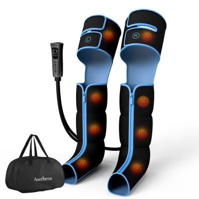 Aserbene Leg Massager for Circulation and Pain Relief, Leg Massager with Heat and Compression, Leg Air Compression Massager, Gift for Women Men Mom Dad