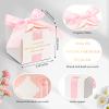 Marspark 50 Pcs Wedding Favor Boxes, 2.5 x 2.5 x 2.5 Inch Wedding Party Candy Boxes with Ribbons Bridal Gift for Guests Bridal Shower Birthday Party Anniversary Supplies(Pink) view 3