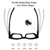 Rayzzol Oversized Reading Glasses for Women Blue Light Blocking Readers, Bold Square Frame, Clear Lens, Spring Hinge view 4