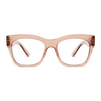 Peepers Blue Light Reading Glasses for Women +2.00, Peach, Shine On