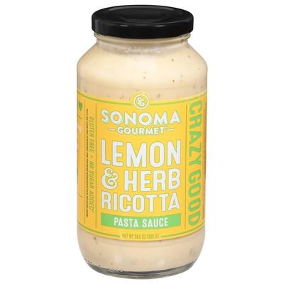 Sonoma Gourmet, Lemon & Herb Ricotta Pasta Sauce, 24.5 Ounce