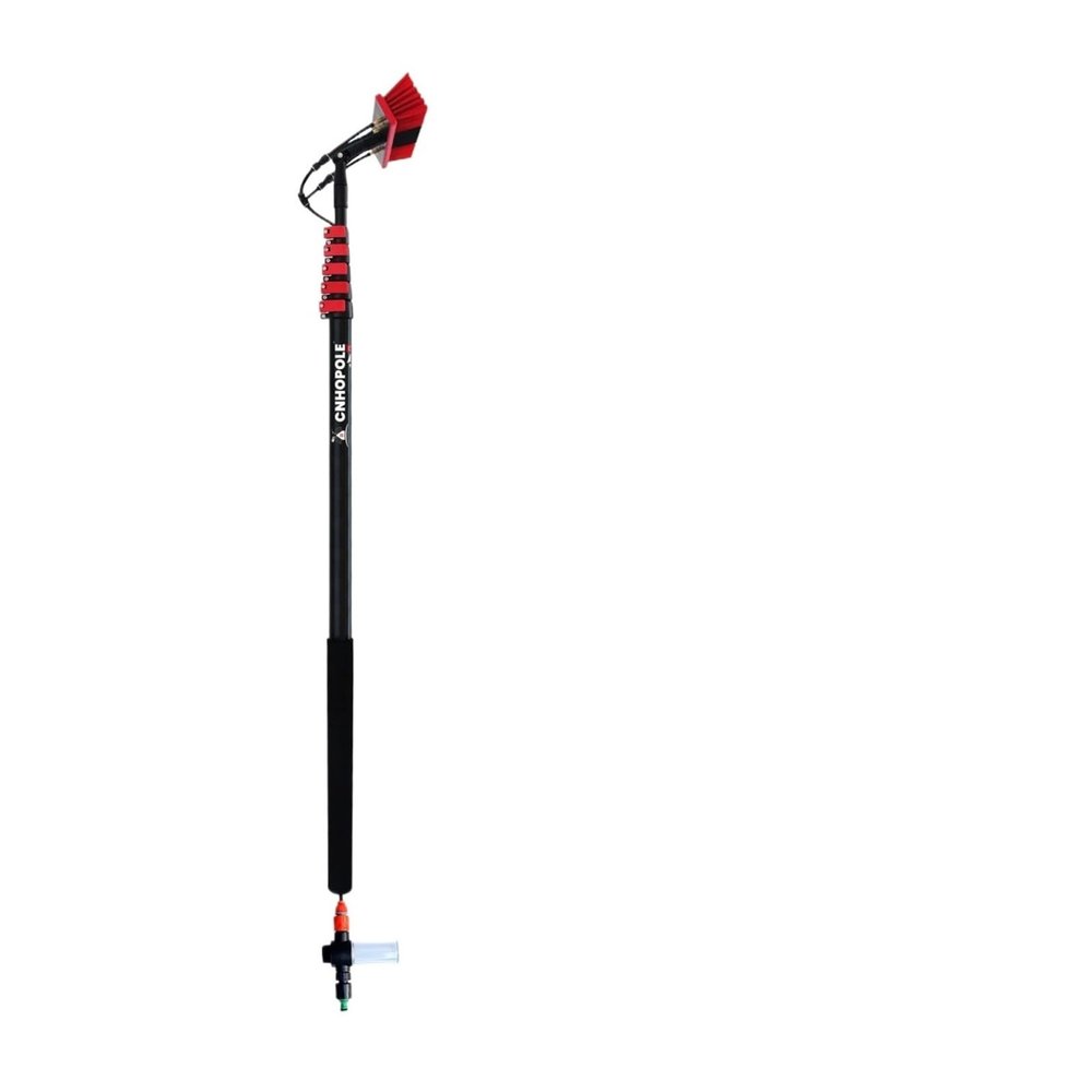 24/30/36ft Water Fed Pole Window Cleaning System Solar Panel Washing Kit Extension Telescopic High Reach Cleaner Soap Dispenser(24ft)